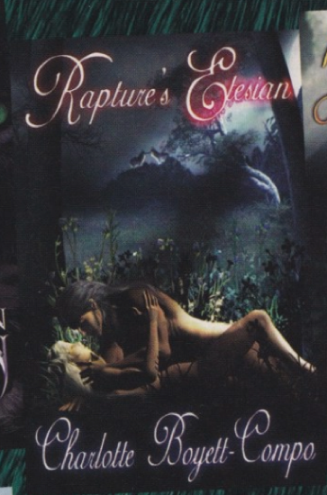 Rapture's Etesian features some blurry background which is irrelevant. The title is in loopy pink font, almost as loopy as the coca cola font, but bottom center are two AI generated naked people and he is entirely on top of and inside the woman. 100% coitus on the cover. 