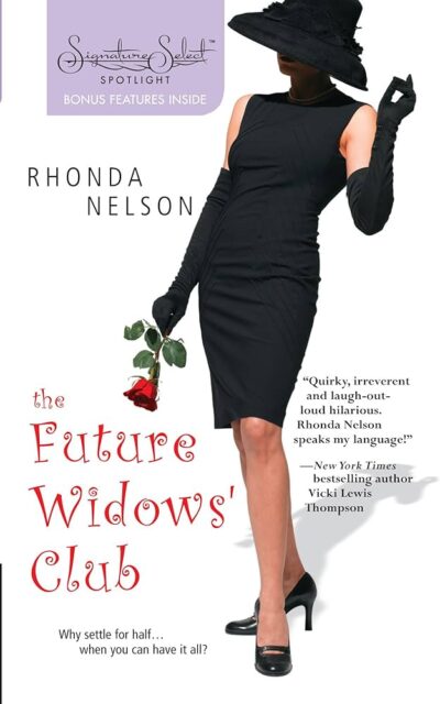 A photo of a woman in a black sleeveless dress, heels and opera gloves and a black hat, holding a red rose 