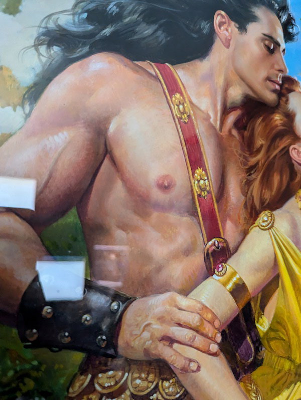A close up of the painting of DeSalvo's nipple