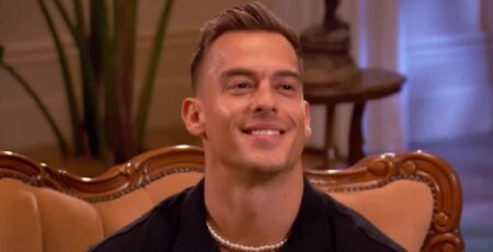 A close up of Aaron's necklace