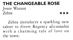 'Zebra introduces a sparkling new talent co divert Regency aficionados with a charming tale of love on the town.