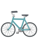 an emoji of a blue bicycle 