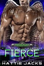 Fierce by Hattie Jacks. A headless shirtless man looks like he's made of shiny rubber, but his shoulders are starting to become scaly and giant hawk wings are sprouting from his back,