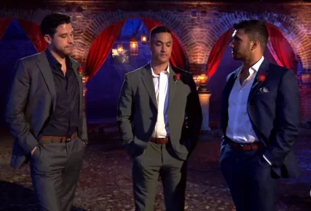 The final 3 guys stand around