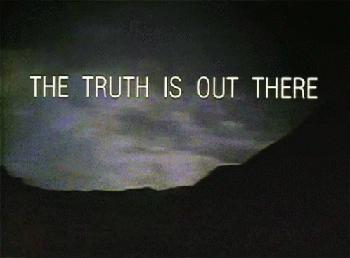 The title sequence from the X Files - The Truth is Out There