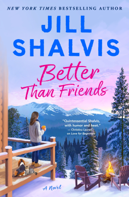 Better Than Friends - Jill Shalvis. A mountain scene in the snow with a sky that's pink, light blue and white