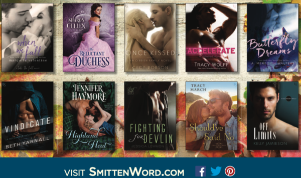 Smittenword.com's collage of covers including erotic romance, YA, historical and small town contemporary 
