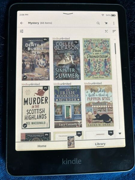 The same page of titles with the vivid setting