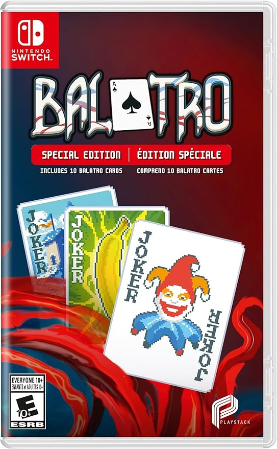 A game case with a red background and a deck of cards with a Joker prominent in front.