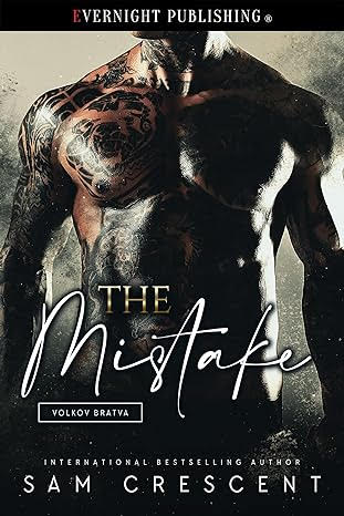 The Mistake by Sam Crescent. A headless, shirtless man with lots of dark tattoos, but the tattoos combined with the dark lighting on the cover make him look like he's covered in soot or has been roasted to a crisp.