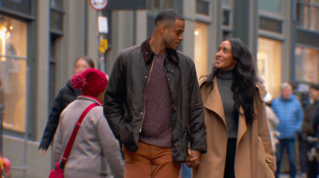Grant and Litia walk the streets of Edinburgh