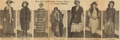 A newspaper clipping shows some of Rosa's disguises
