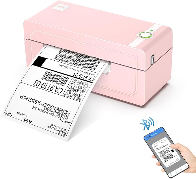 Pink thermal printer for mailing labels