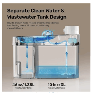 A side view of the tank system and how the fountain works.