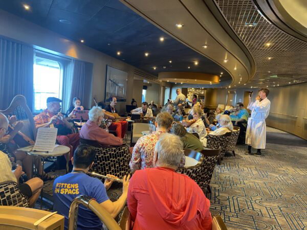 group of people playing instruments