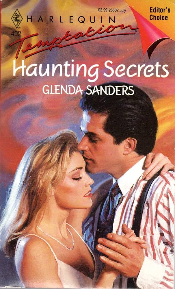 A man in a red striped shirt and dark suspenders dances holding the hand of a white blonde woman in a white top with spaghetti straps. Behind them is a swirl of red, yellow, and blue