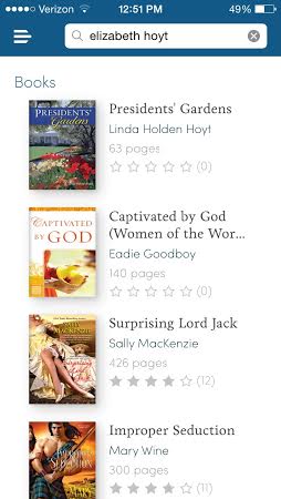 Elizabeth Hoyt search brings up Garden book by Linda Holden Hoyt