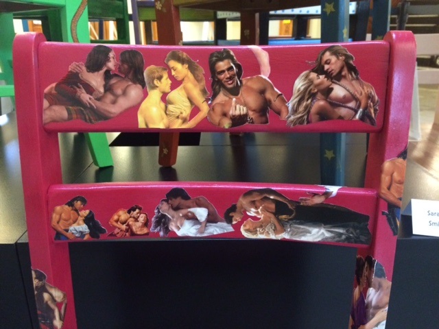 Close up of the back of the chair - yup. pull my finger viking all the way!