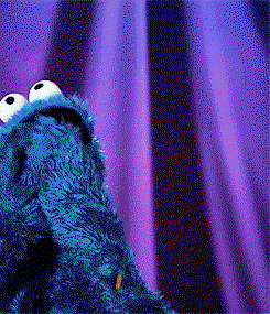 Cookie Monster eating cookie