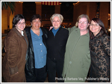 One of Kate's dinner parties: me, Mary Stella, Karen Auerbach, Kate Duffy, and Beth Ciotta